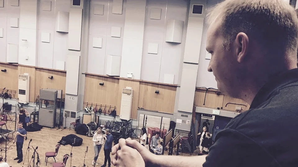 Abbey Road Studio 1 - taking a break during a large string orchestra session