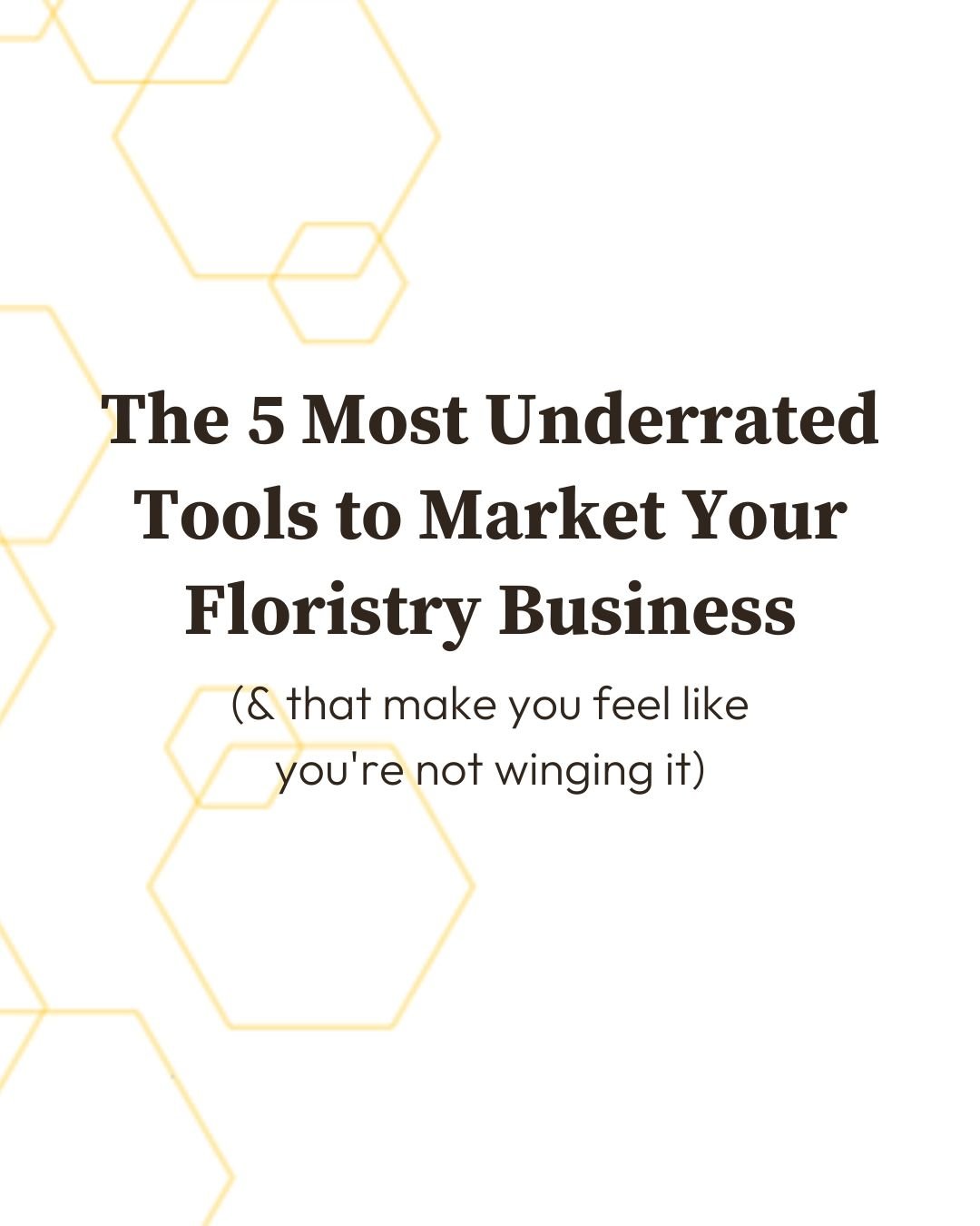 Florists, we know you&rsquo;re not short on creativity and ideas.

But sometimes, turning those ideas into action? That&rsquo;s the tricky bit.

This carousel walks you through 5 tools that can quietly transform how you market your floristry business