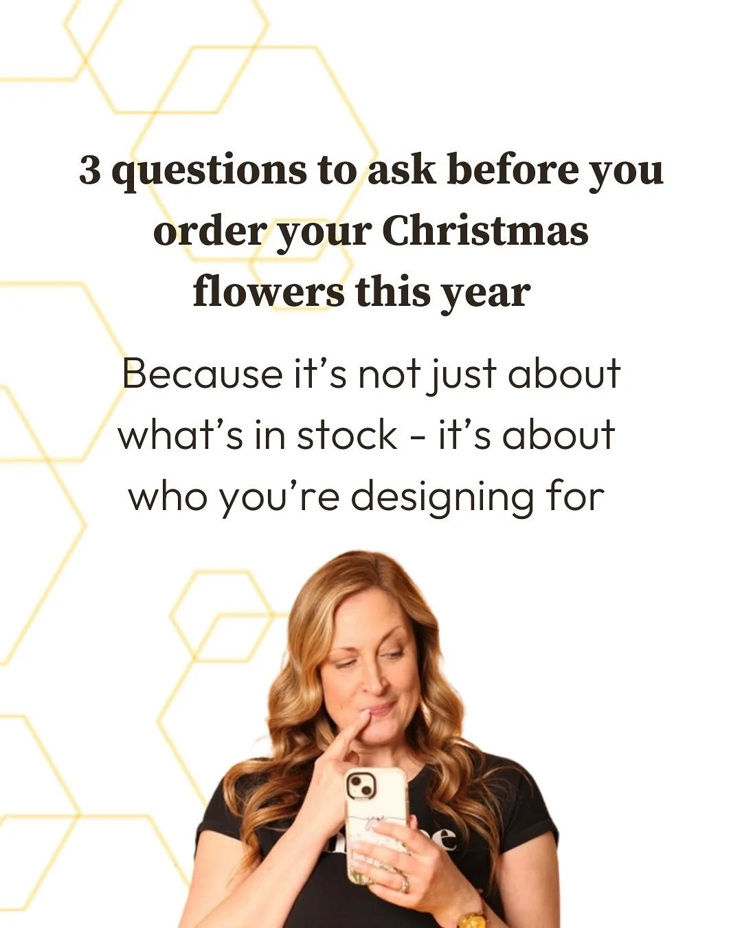 3 questions to ask before you order your Christmas flowers this year 👆

Here&rsquo;s your friendly reminder that it&rsquo;s not just about what&rsquo;s available or affordable at the wholesalers&hellip; it&rsquo;s about who you&rsquo;re designing fo