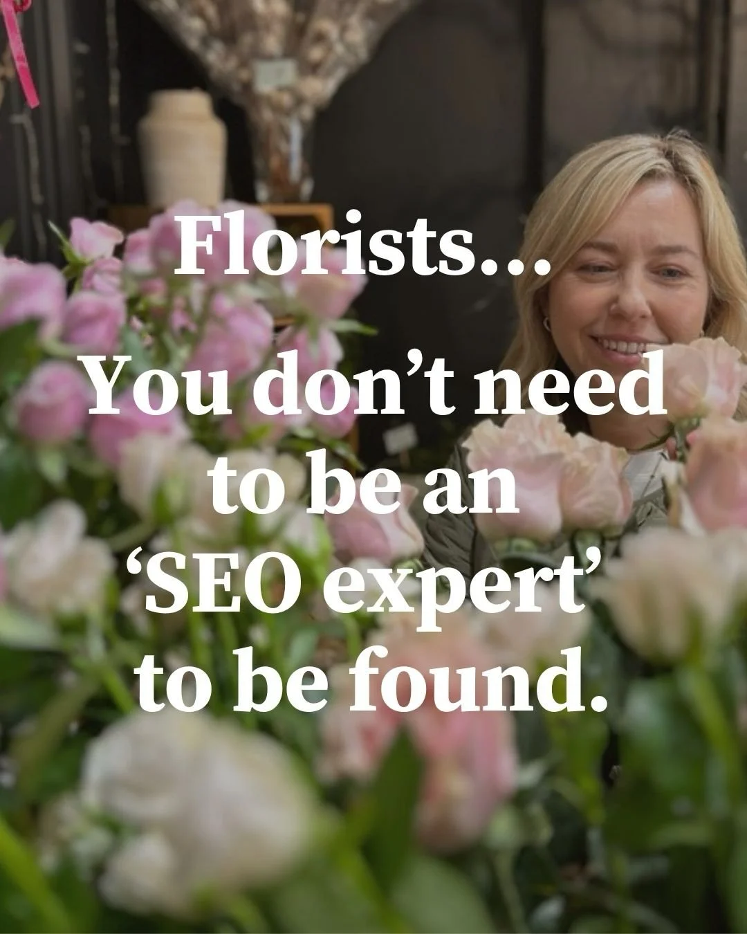 SEO sounds more complicated than it needs to be.

So let&rsquo;s not try and do EVERYTHING for your floristry business - and have it feel so totally overwhelming that you do nothing 🙈

Instead, we&rsquo;ve broken it down into 3 easy tasks for your w