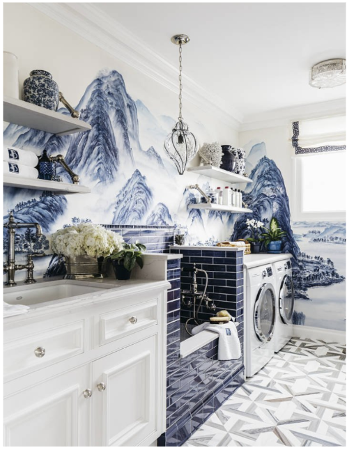 Photo via de Gournay , design by Dina Bandman , photo by Christopher Stark .