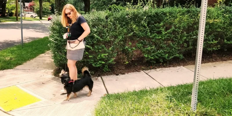 Walking with Over-the-Shoulder Multifunctional Leash and 1/2 Apron