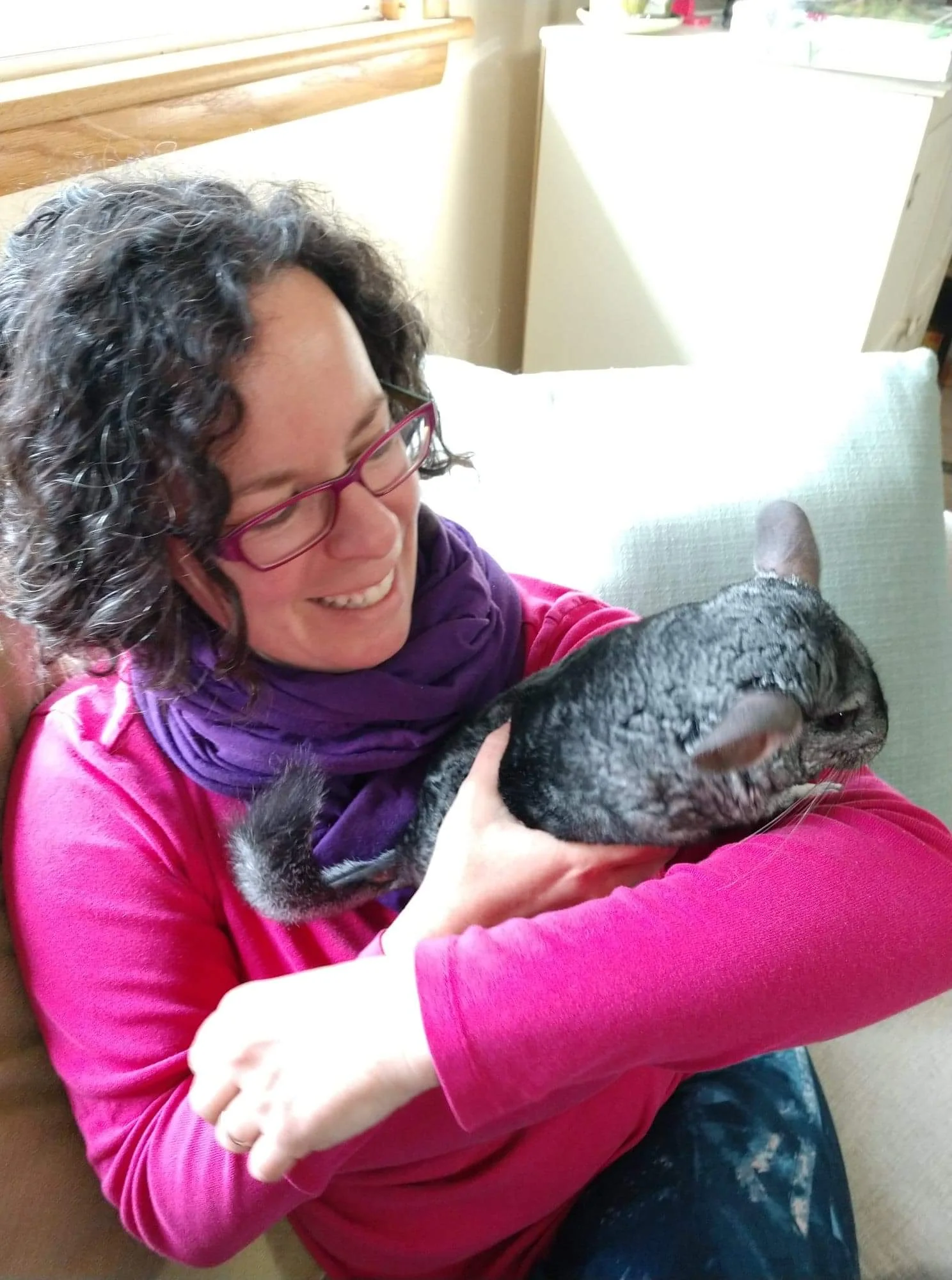 Resident Chinchilla extraordinaire Balo and Lindsey