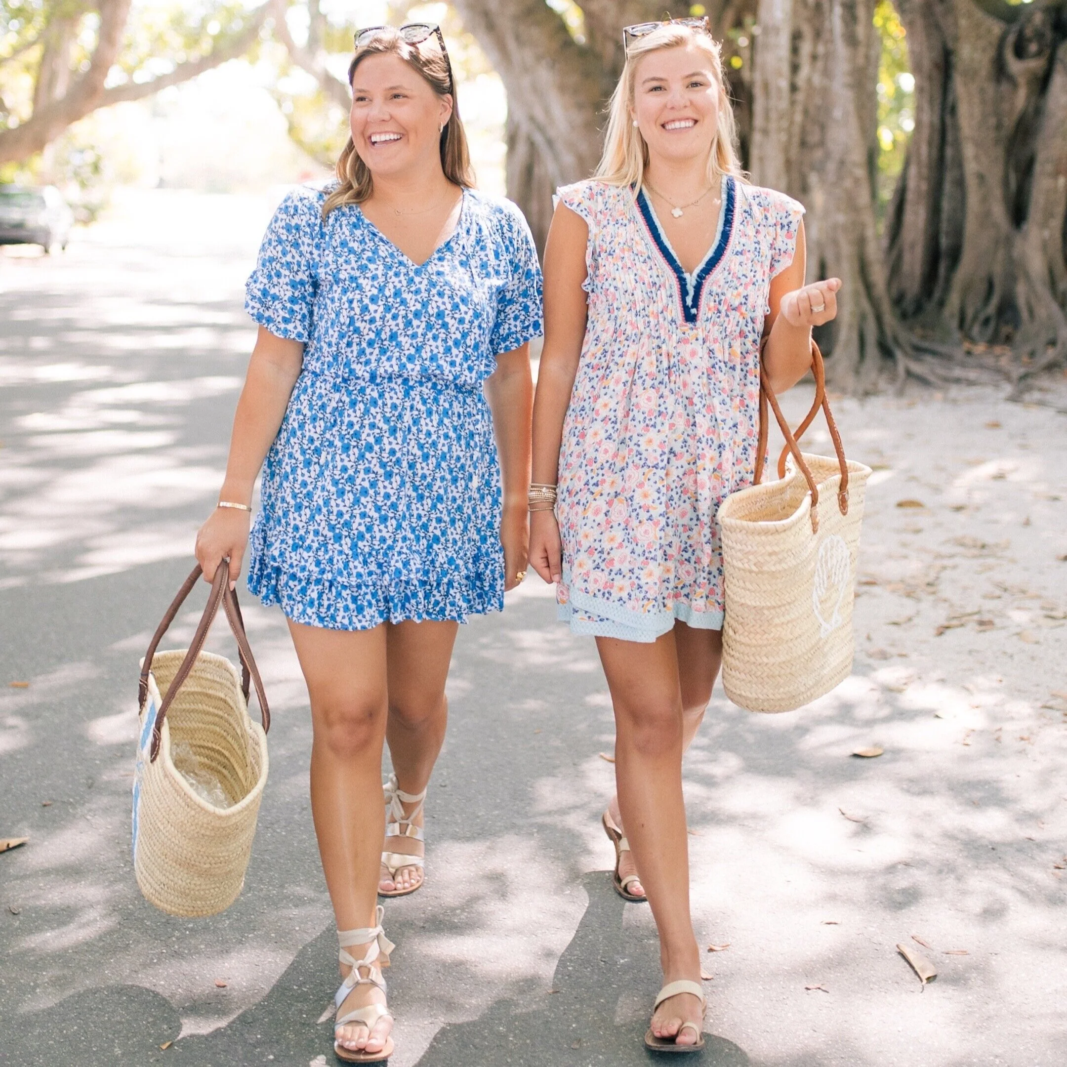 Walker and Wade Dress, Sarah Flint Grear Sandals, Poupette Saint Barth Dress, Sunglasses, Brecky Tote