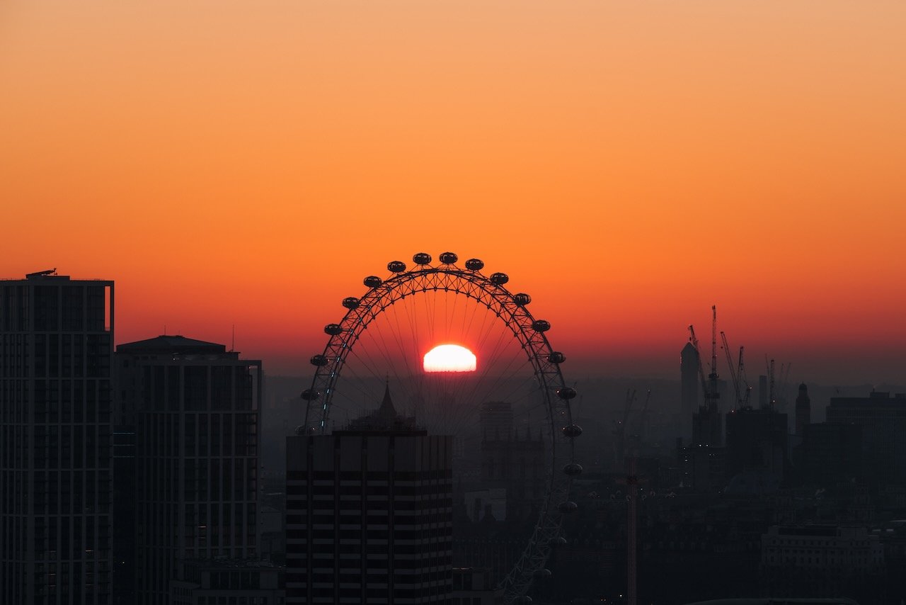 Sunset Through The London Eye