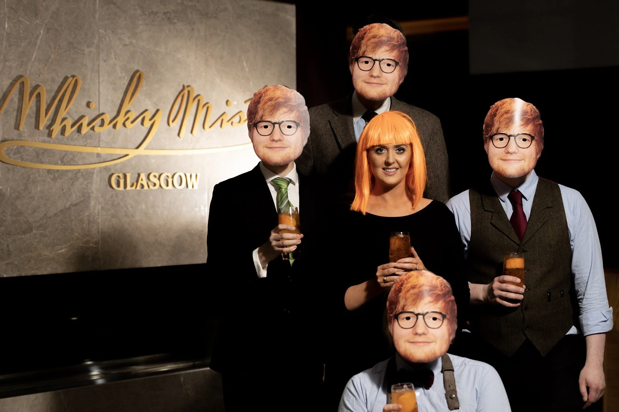 Hilton Glasgow - 'Shape of Bru' promotion

PR event for Hilton Glasgow promoting their Shape of Bru cocktail with Ed Sheeran masks
