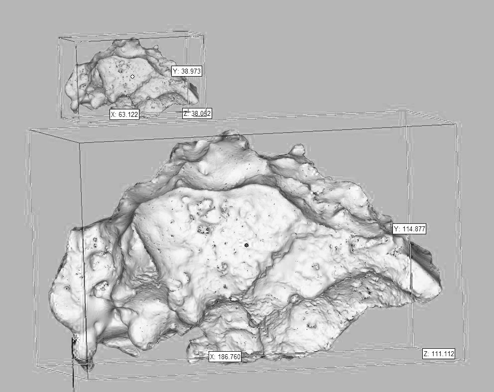 3D scans of salt crystals , Hannah Rowan, 2018.