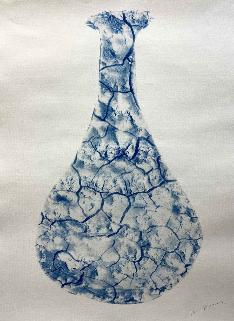 Hannah Rowan, Desert Vessel II , cyanotype on watercolour paper, 76.5 x 56 cm