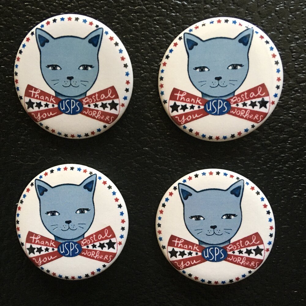 4 Postal Cat Pins- USPS — Catherine Eyde