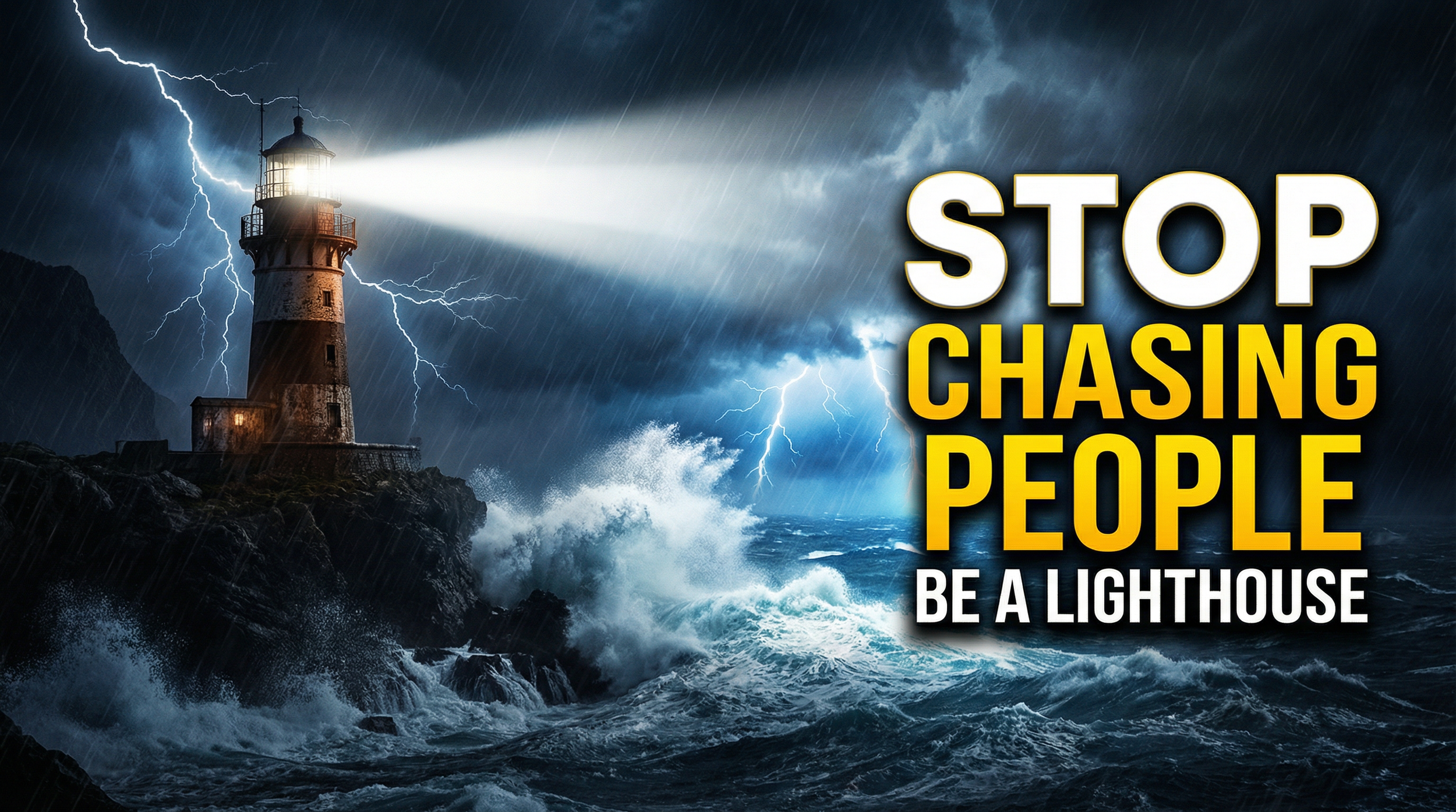 Stop Chasing People. Be A Lighthouse.