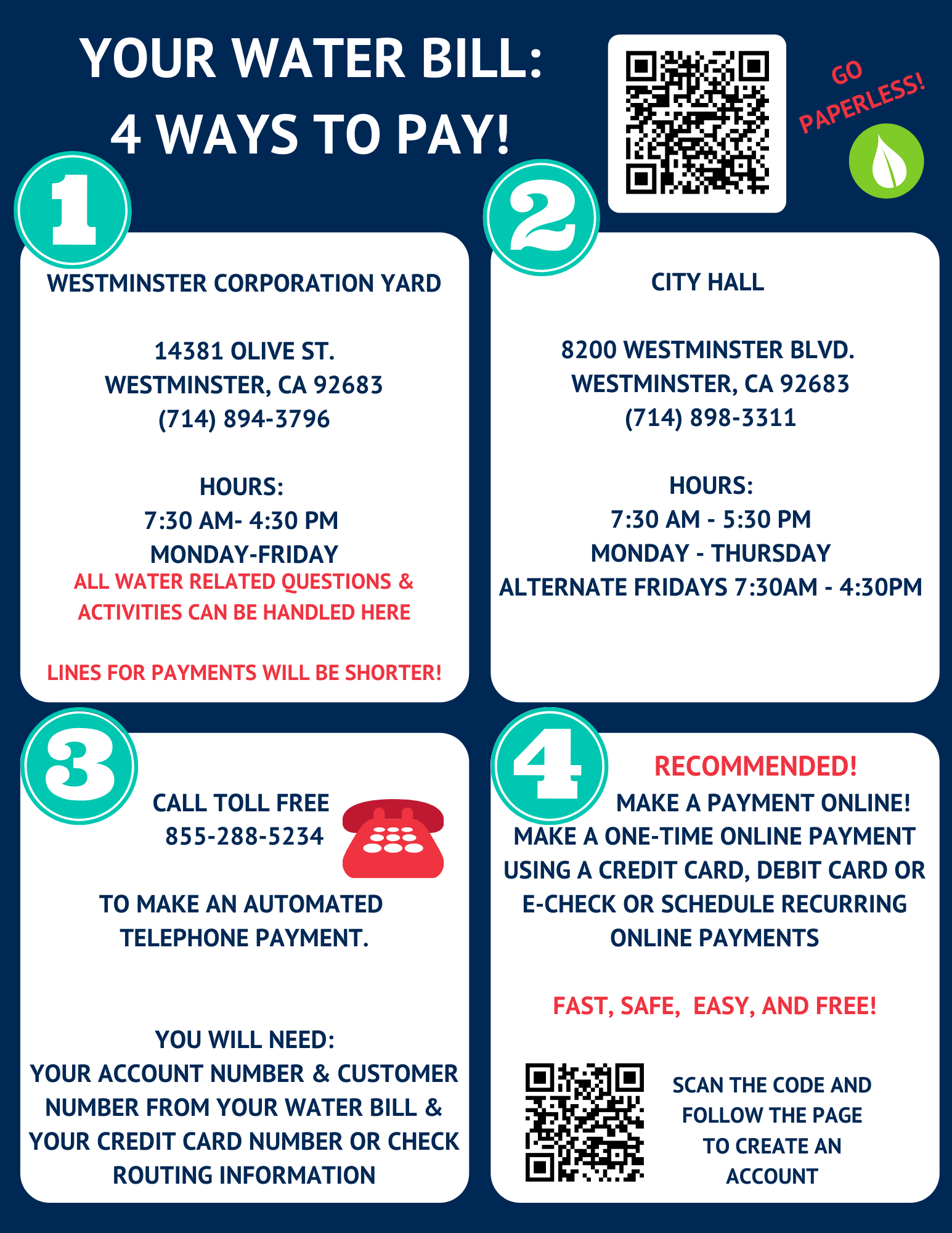 4 Ways to Pay Your Water Bill! — Project W