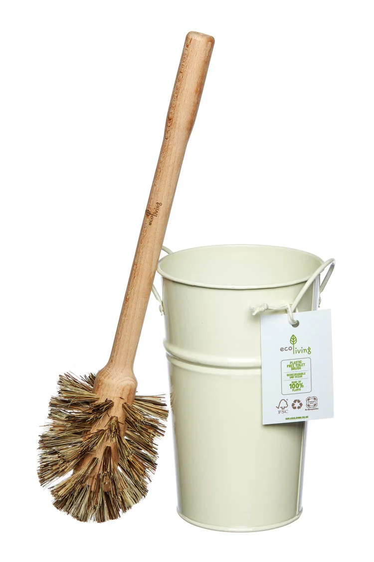 Plastic free toilet brush set