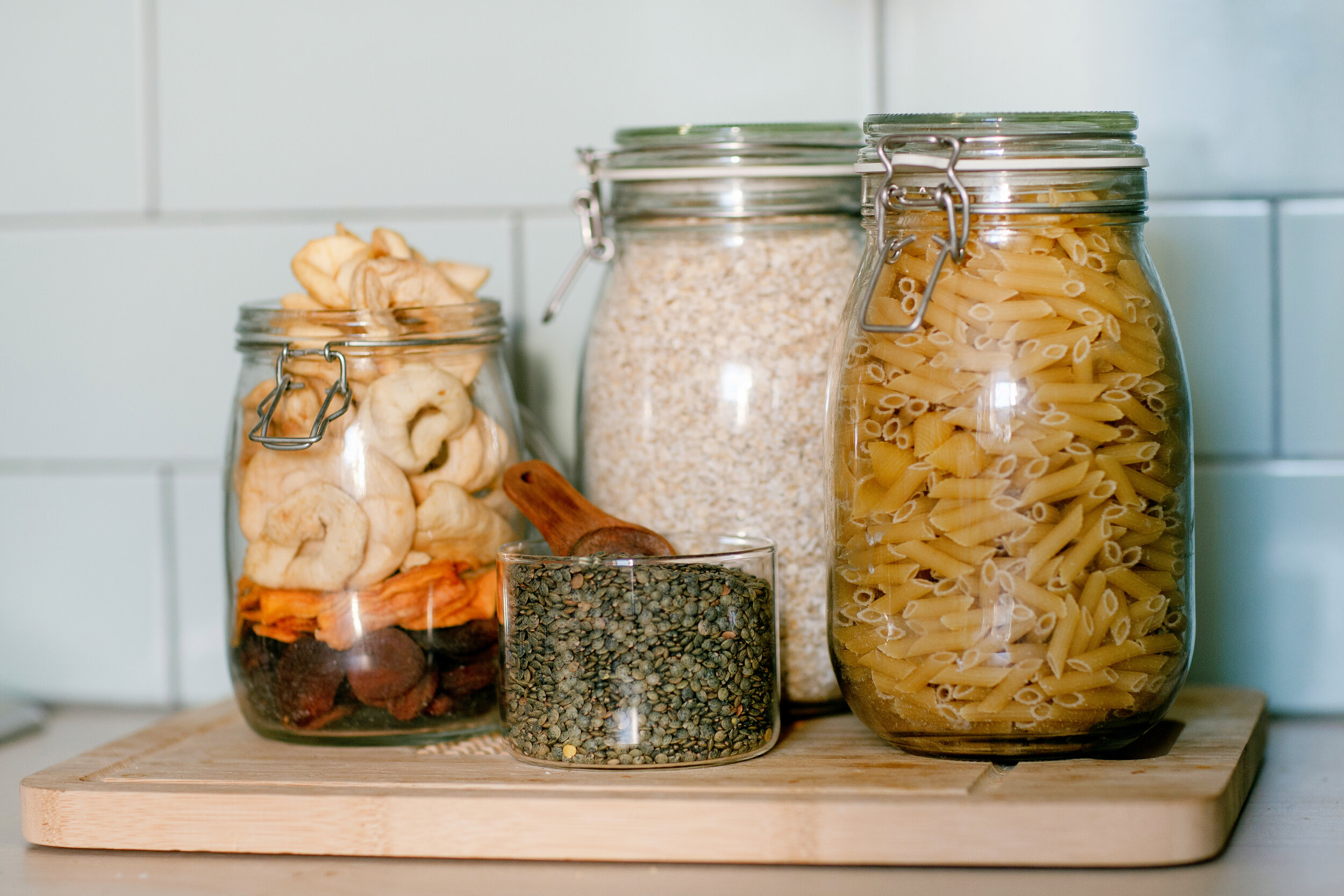 Plastic free grocery food for your pantry