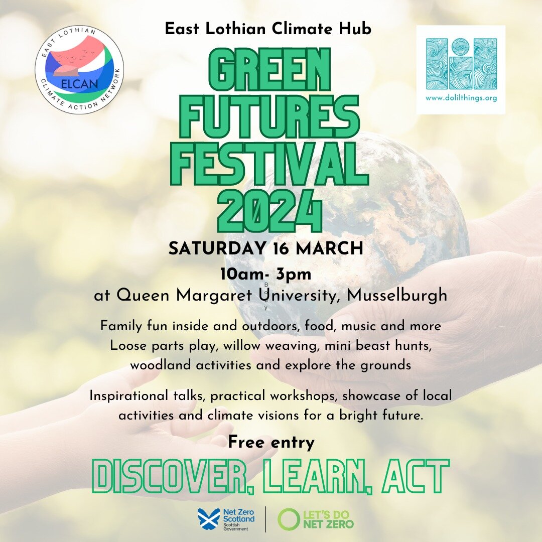 Free Event - No need to book - lots of great activities for everyone. 
Music - talks - food - play - workshops - stalls - cake-off competition
Queen Margaret University - good bus &amp; train links - free parking if required
See you there 🥳

#ELGree