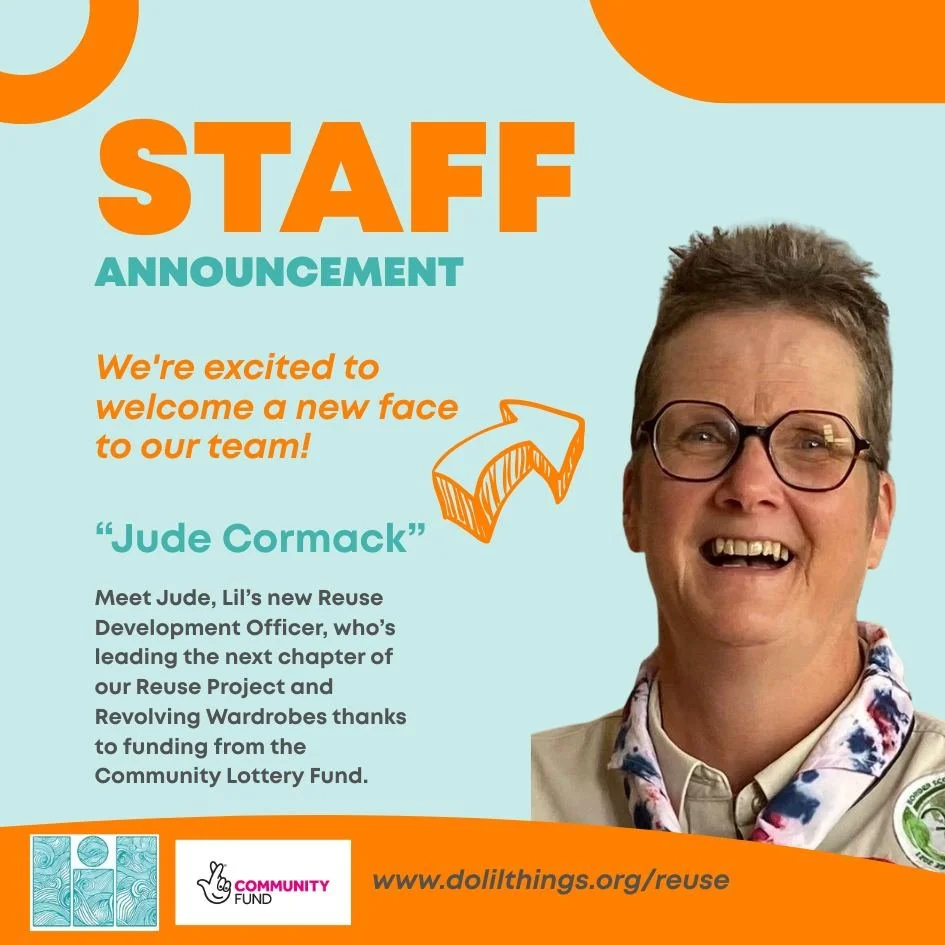 Please join me in welcoming Jude , Lil&rsquo;s new Reuse Development Officer 🥳

With a background in textiles, corporate sustainability and hands‑on community work, she&rsquo;s passionate about helping local people live more creatively and low‑impac