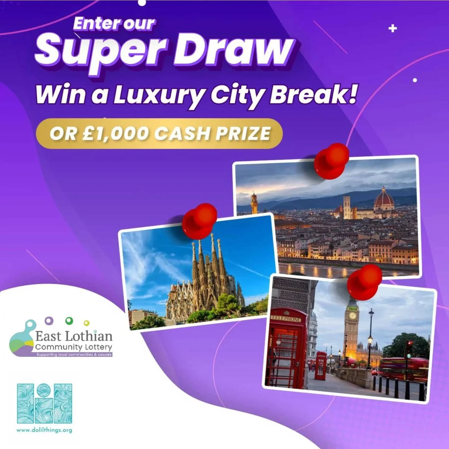 If you like what we do and want to support our work AND win great prizes, play the East Lothian Community Lottery.

We're currently working on improving and expanding our Revolving Wardrobe, developing a tool to help you answer the 'what do I do with