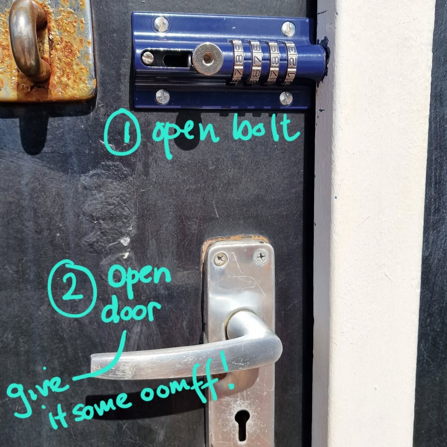 REVOLVING WARDROBE NEWS👗👚

Our wee door lock is causing a few issues! Sorry to those that have struggled with it. We are looking for a fix but in the meantime, here are a few tips:

🔐 The code (iykyk) should line up horizontally, reading left to r