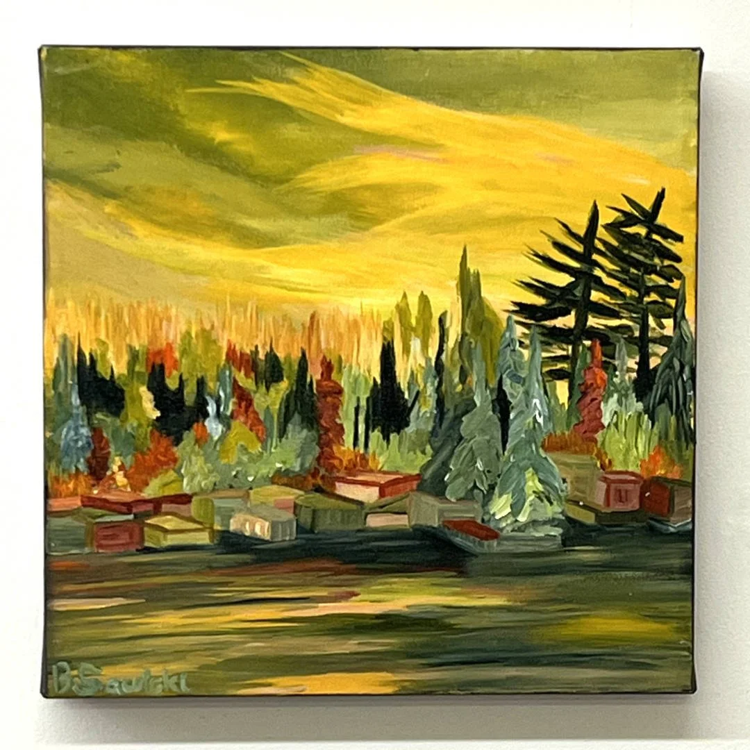 Barb Sawicki
• Fall Grandeur
• Acrylic on canvas 
• 18 x 18 in