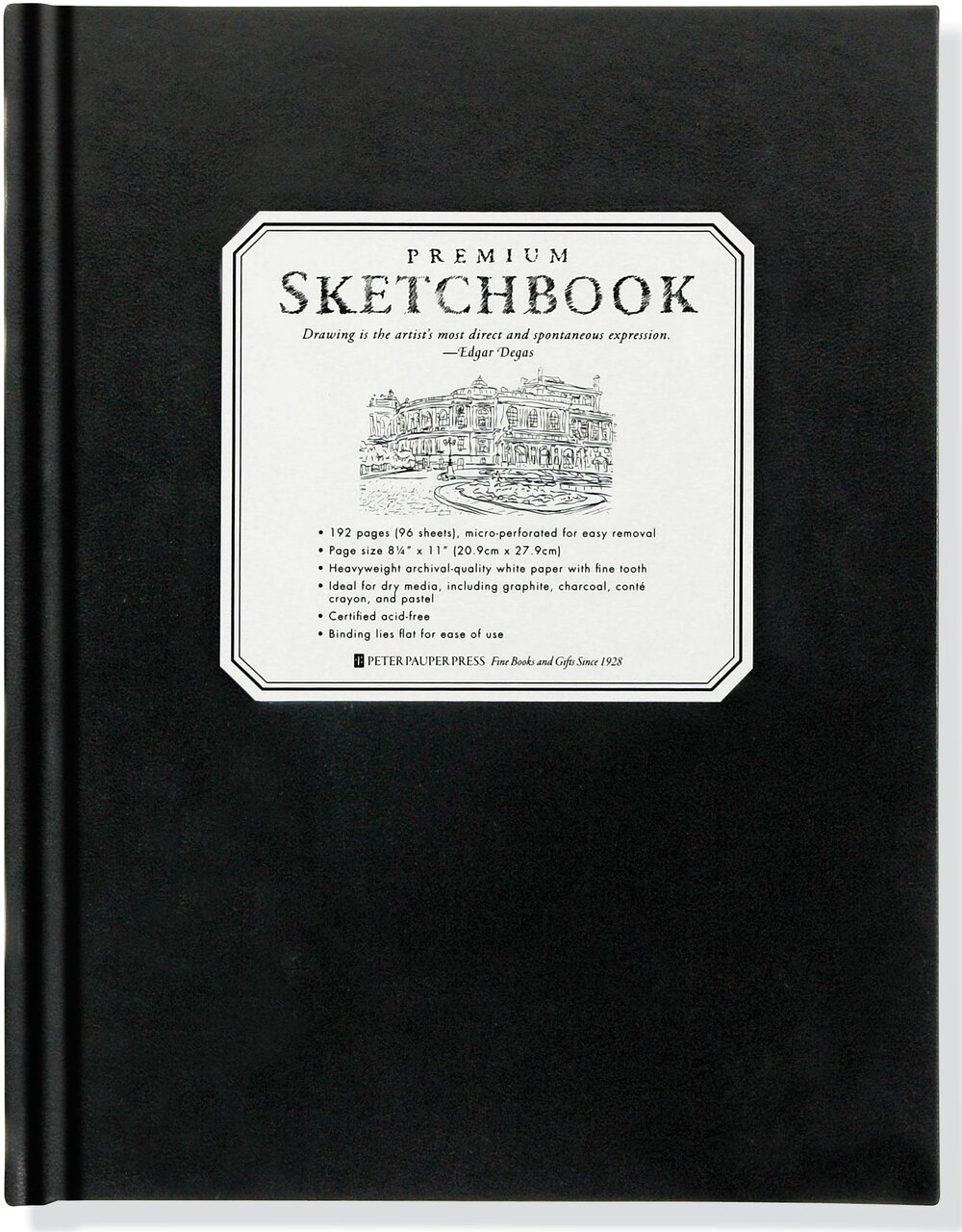 140lbs Black Drawing Paper Sketchbook/ Insert - A5, 42 Pages –
