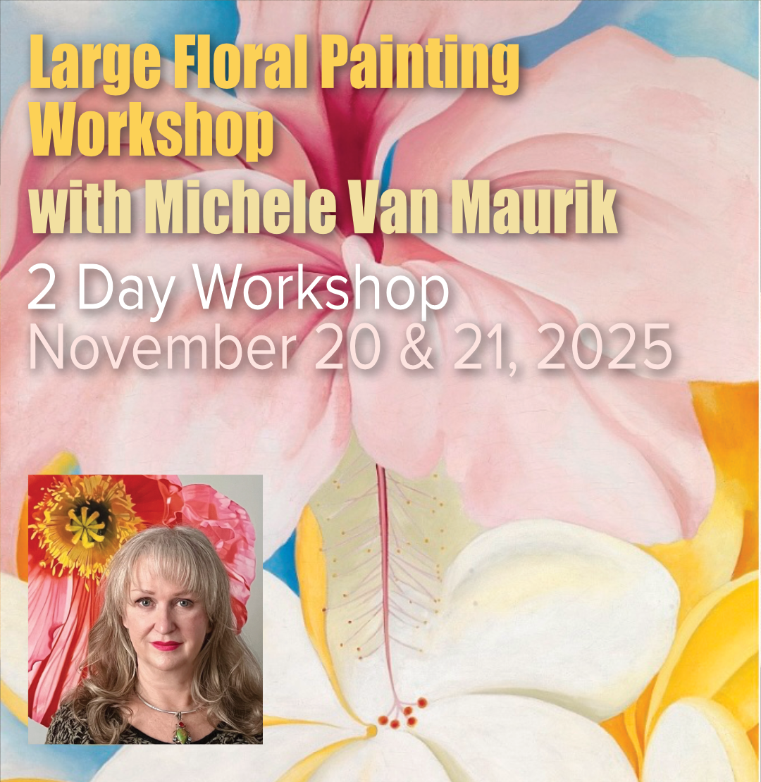 Large Floral Painting with Michele Van Maurik (1/2)