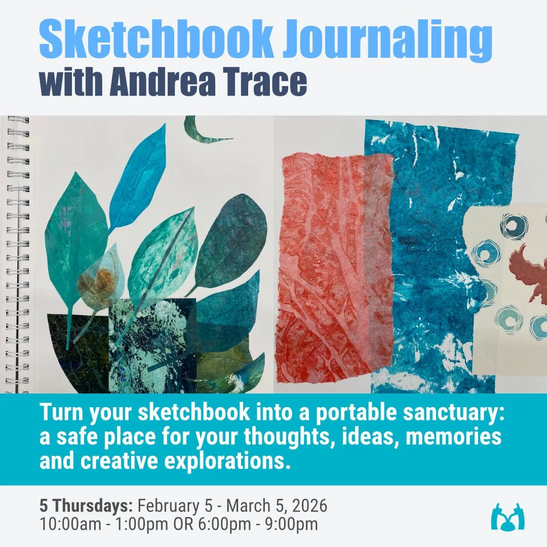 Sketchbook Journaling Class with Andrea Trace - 5 Thursdays - February 5 - March 5, 2026