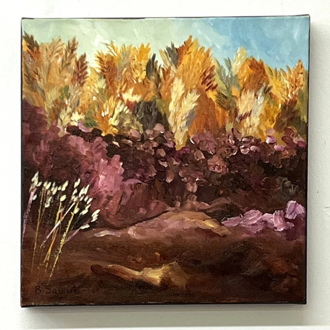 Barb Sawicki
• Autumn Whisper
• Acrylic on canvas 
• 18 x 18 in