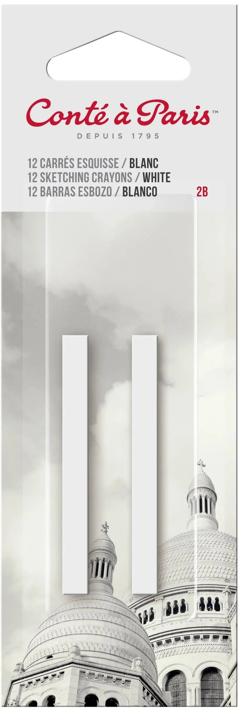 Conte Sketching Crayon White 2pc