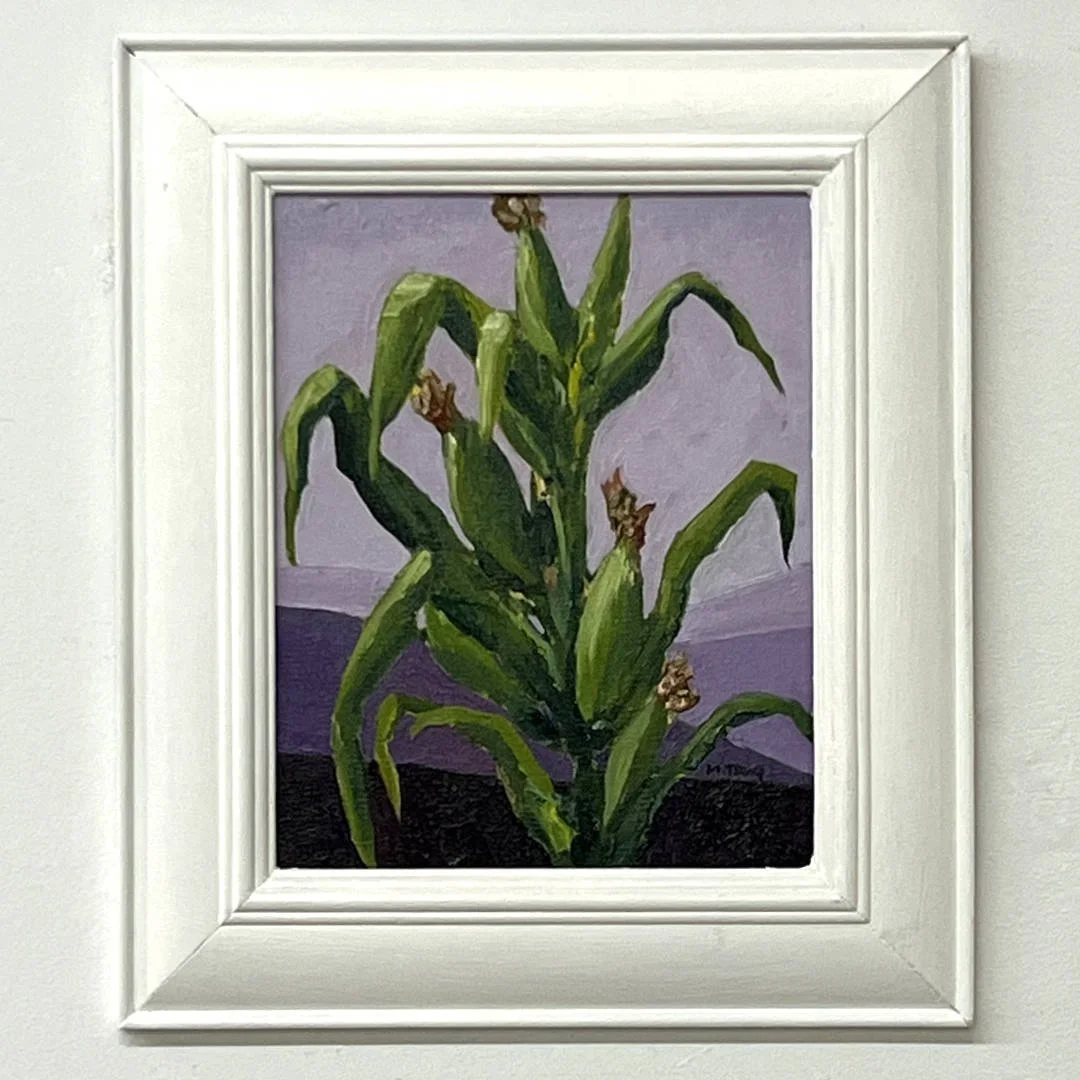 Milly Tseng 
• Harvest - Where Greens Grow
• Oil on canvas board 
• 8 x 10 in