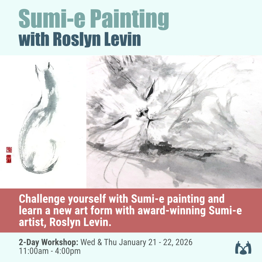 Sumi-e Painting with Roslyn Levin - 2 Day Workshop - Wednesday, January 21 & Thursday, January 22, 2026