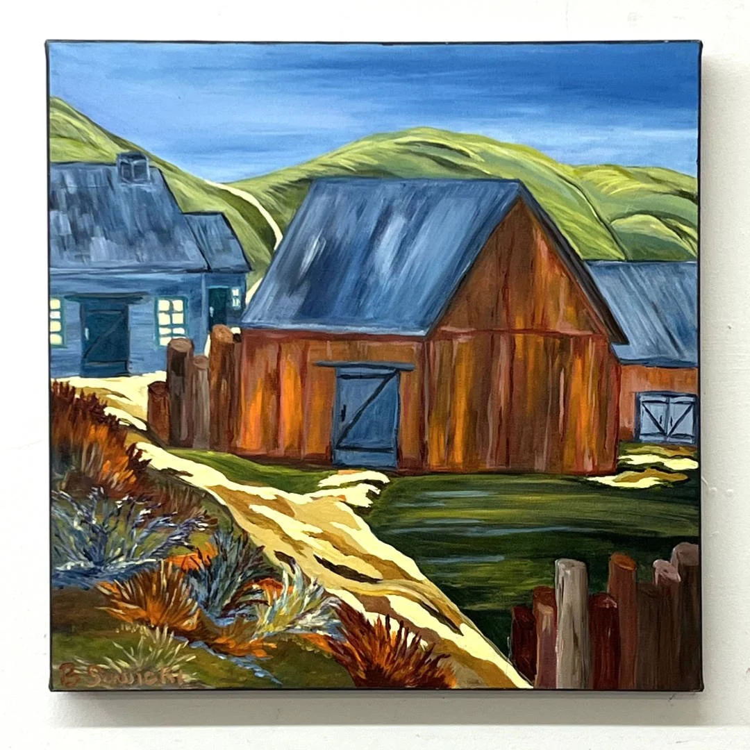 Barb Sawick
• Homestead Comfort
• Acrylic on canvas 
• 18 x 18 in