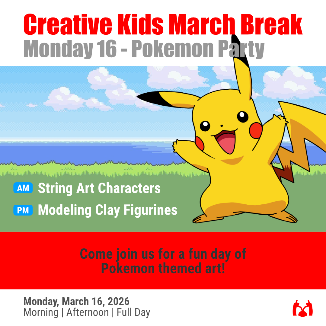 Creative Kids: Pokemon Party - Monday, March 16, 2026