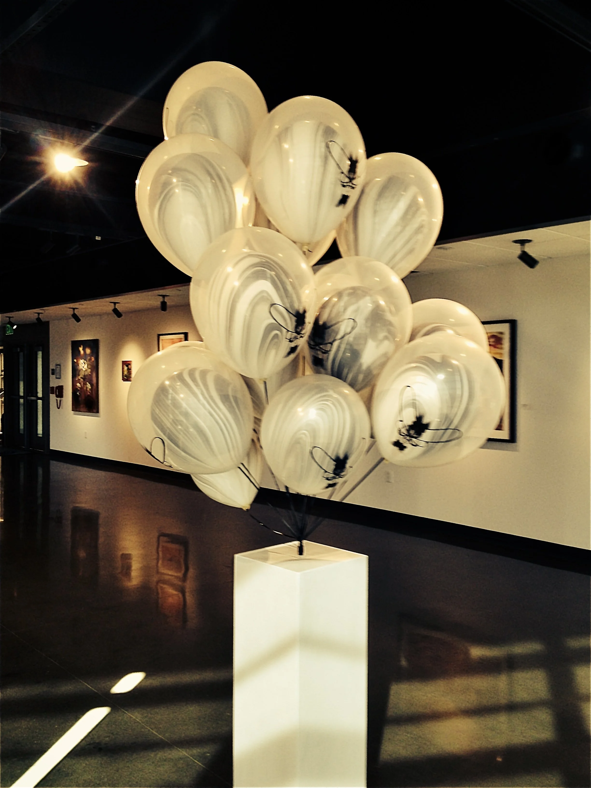 Rorschach balloon installation, Coastline College Art Gallery NFS