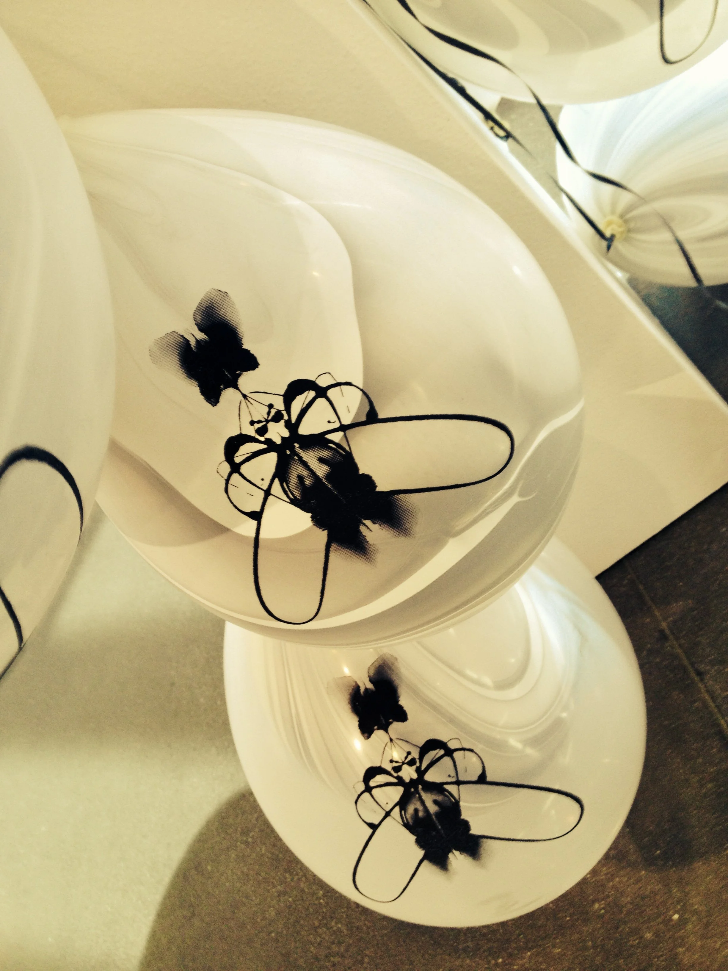 Closeup of Rorschach balloons