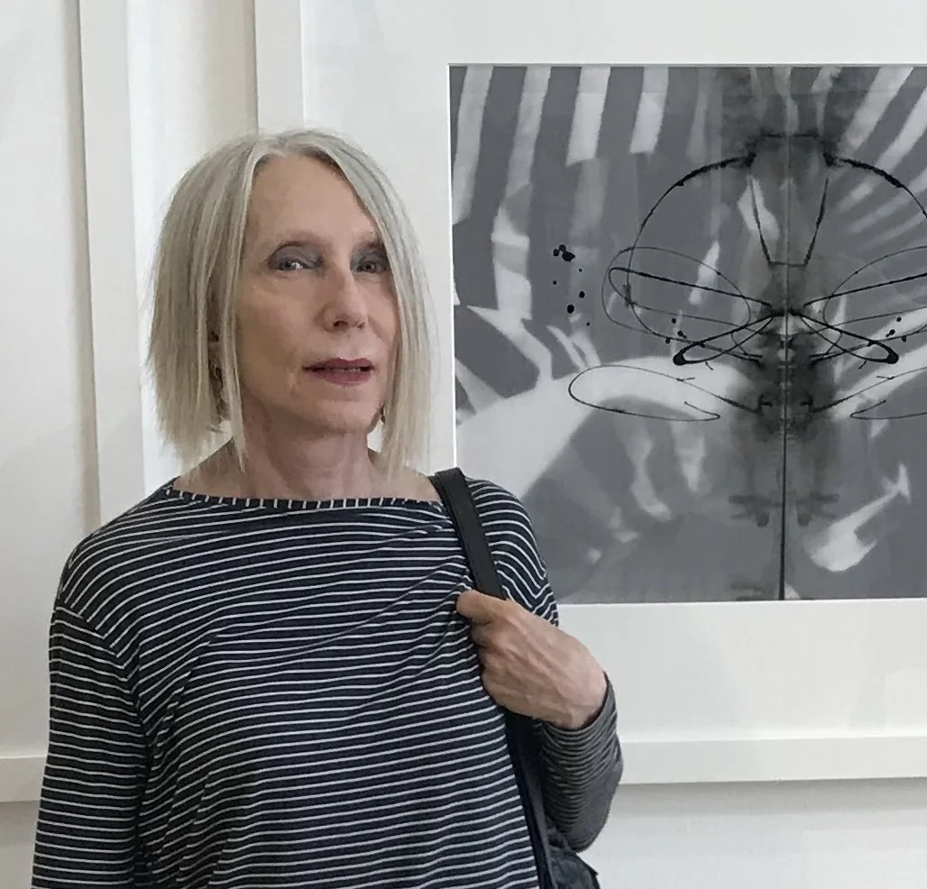 The artist with her Rorschach at West Los Angeles College Art Gallery