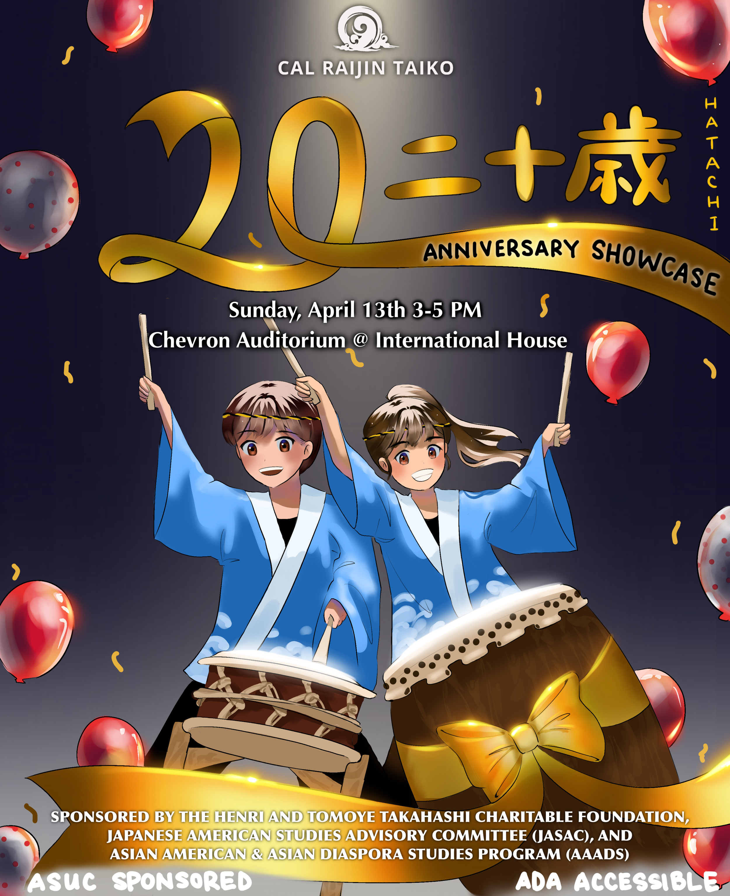 Raijin Taiko 2025 20th Anniversary Spring Annual Showcase: Hatachi!