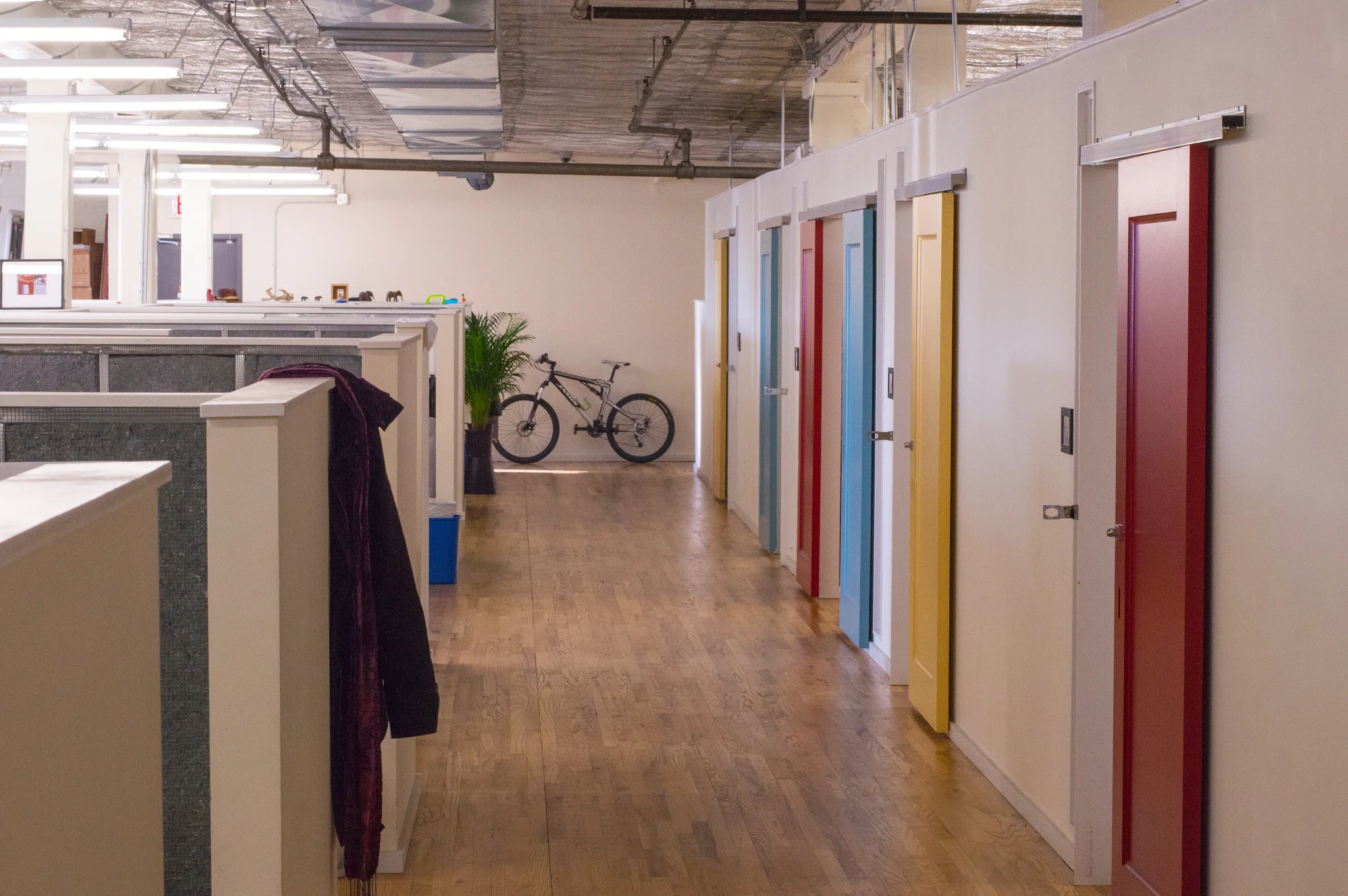 As a fellow member of the Untethered community, I work part-time at Brooklyn Creative League, a co-working space in the Gowanus area of Brooklyn, and the balance in my home office (not nearly as bright or colorful). photo by Dave Pappas