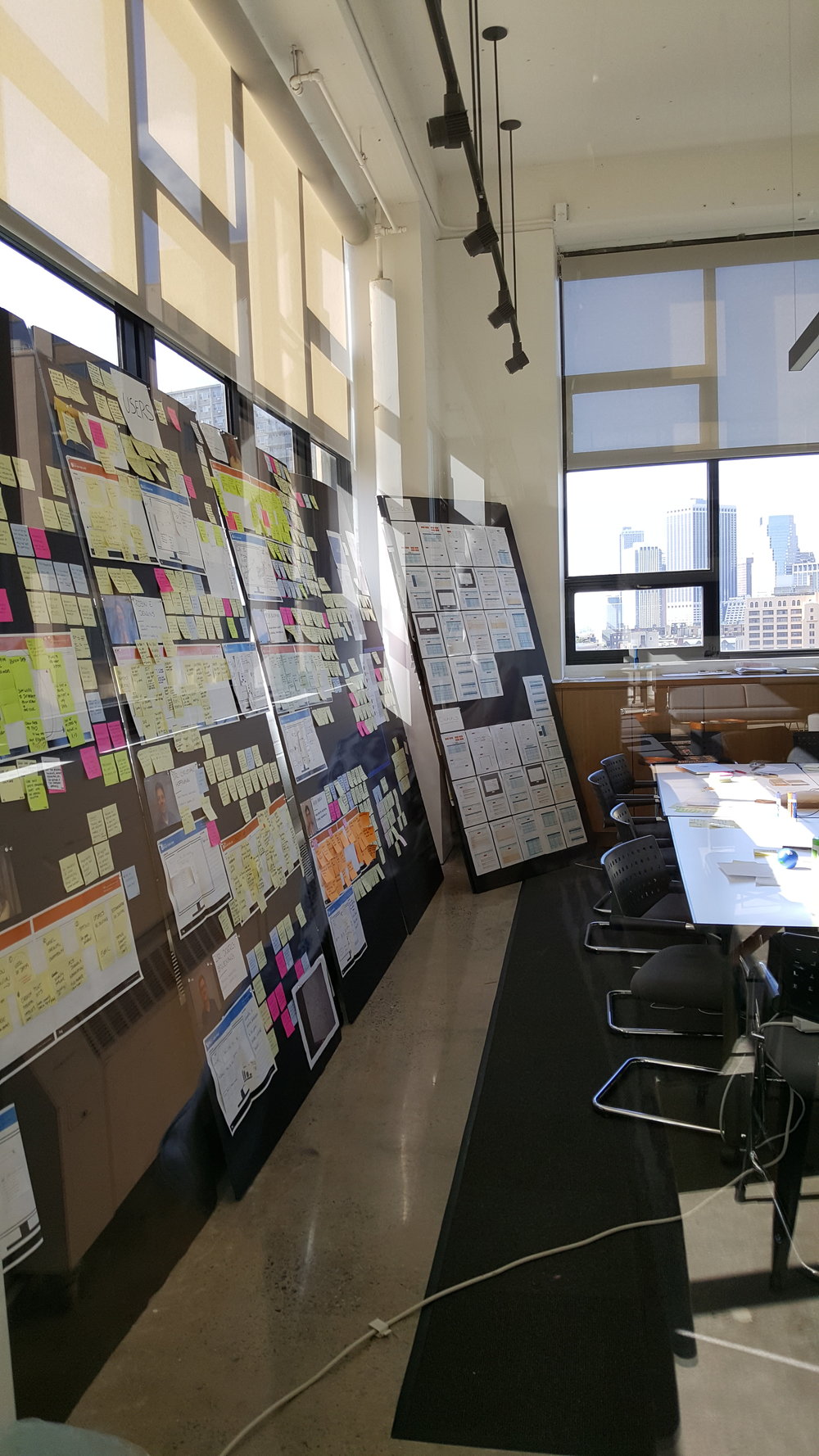 A glimpse of the ideation process at frog in one of the medium-sized private team spaces (unfortunate reflection because we had to shoot through the glass).