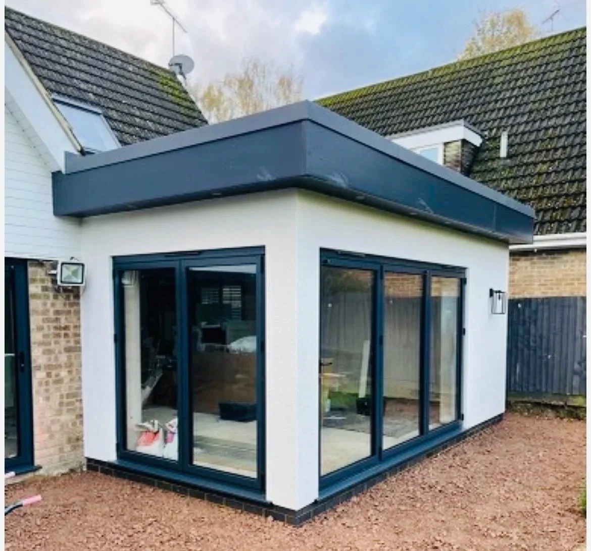 Monocouche render to a extension in Corby