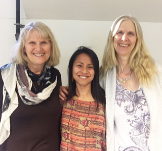 With my Medical Qigong teachers Wendy Lang and Minke De Vos 