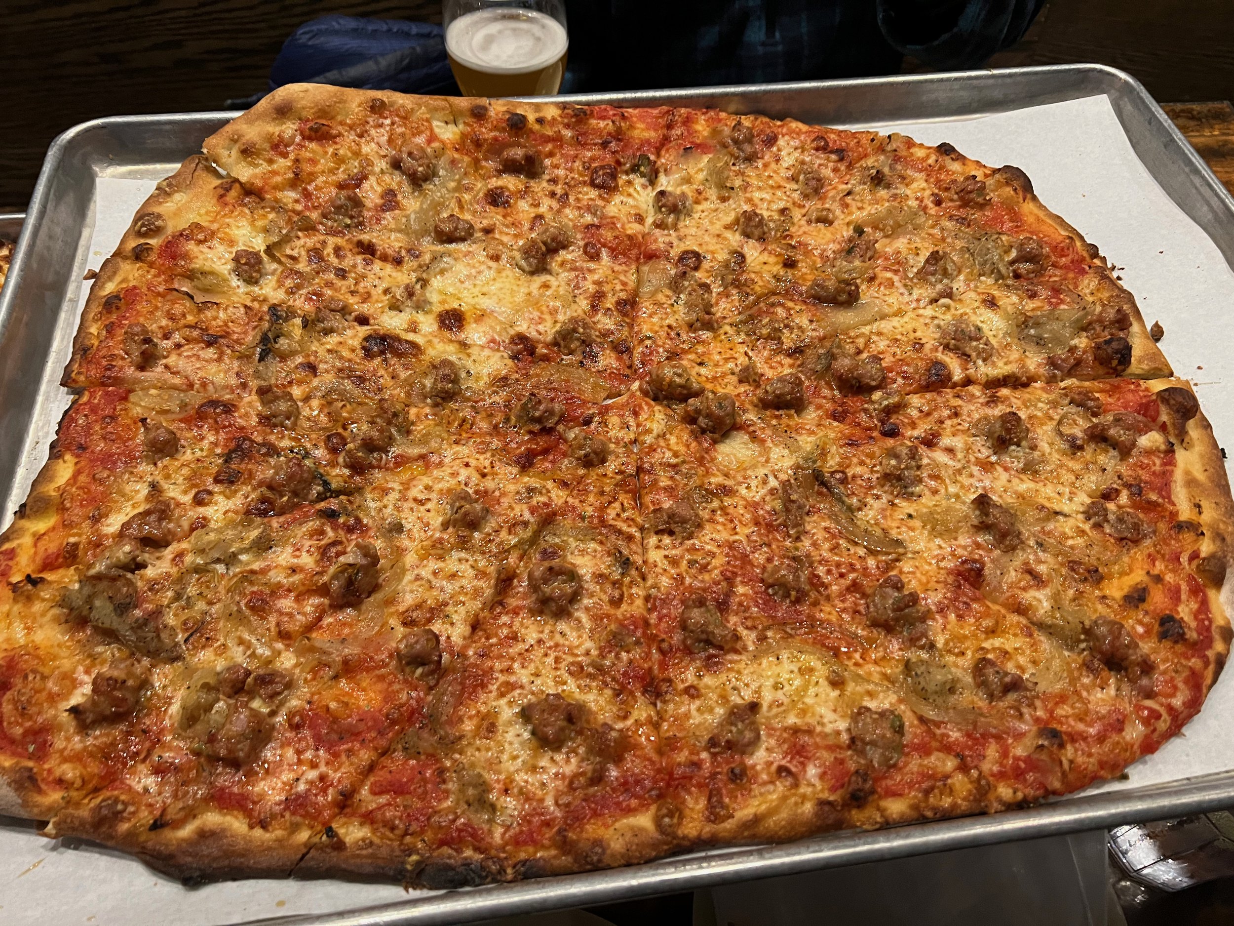 Piece Pizzeria - Hot Doug's Atomic Sausage pizza