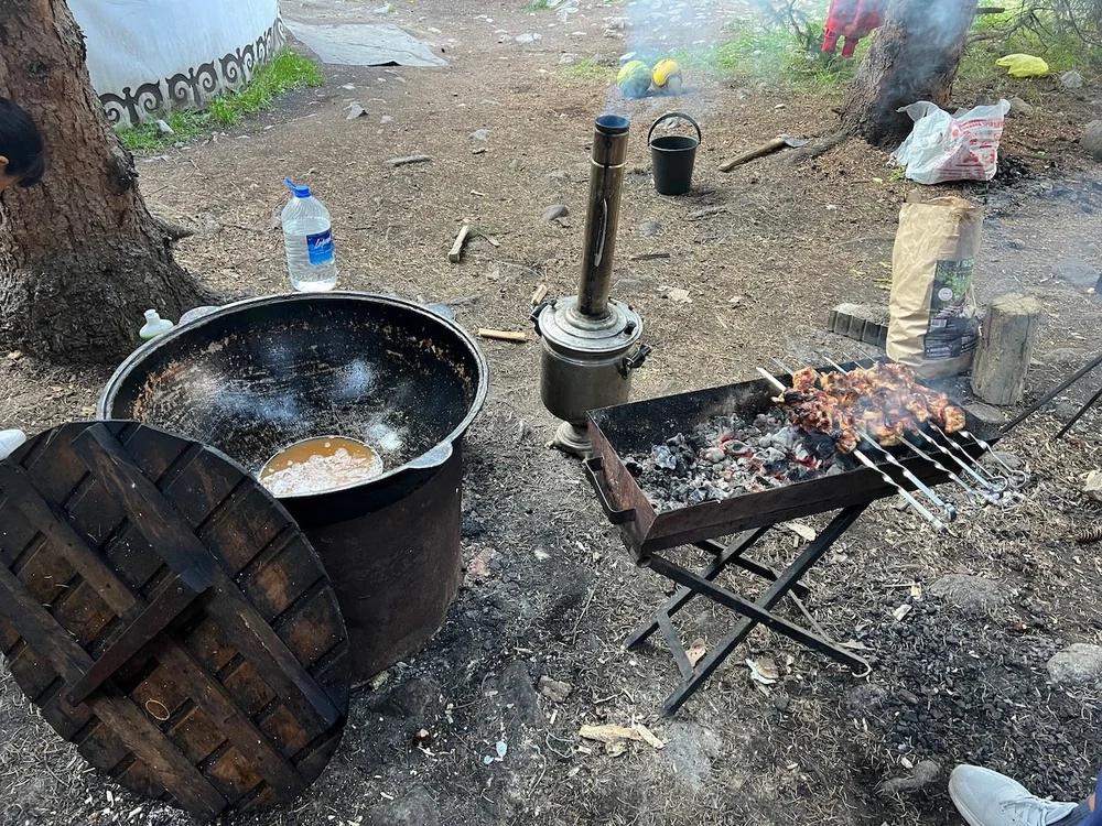 Cooking at Ala-Archa
