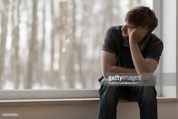 Man experiencing grief