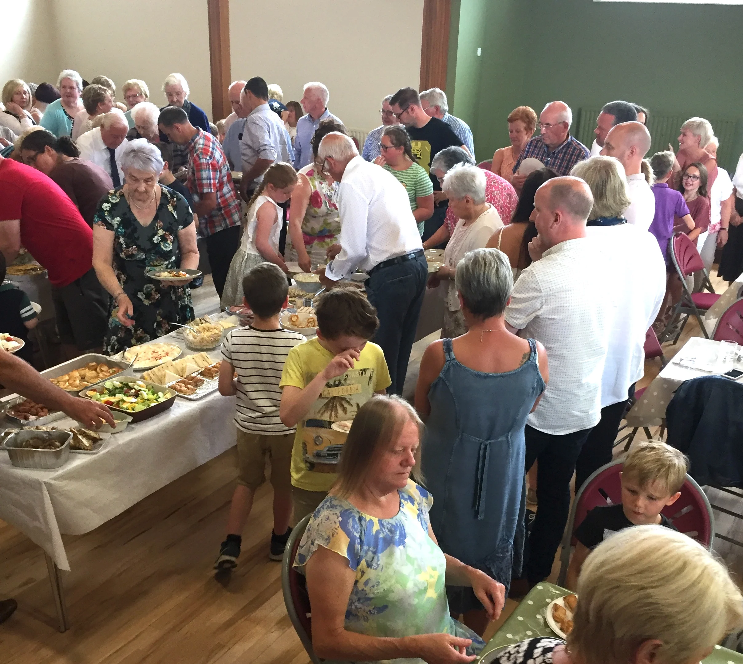 Bring and share lunch in the main hall