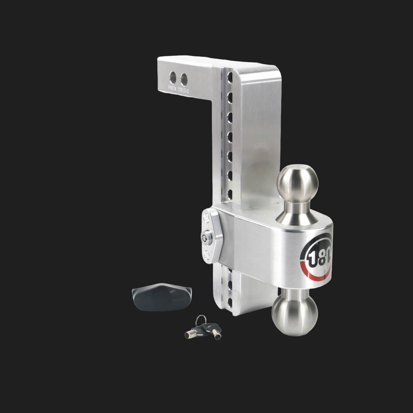 10" Weigh Safe 180° Drop Hitch (Stainless or Chrome Ball)