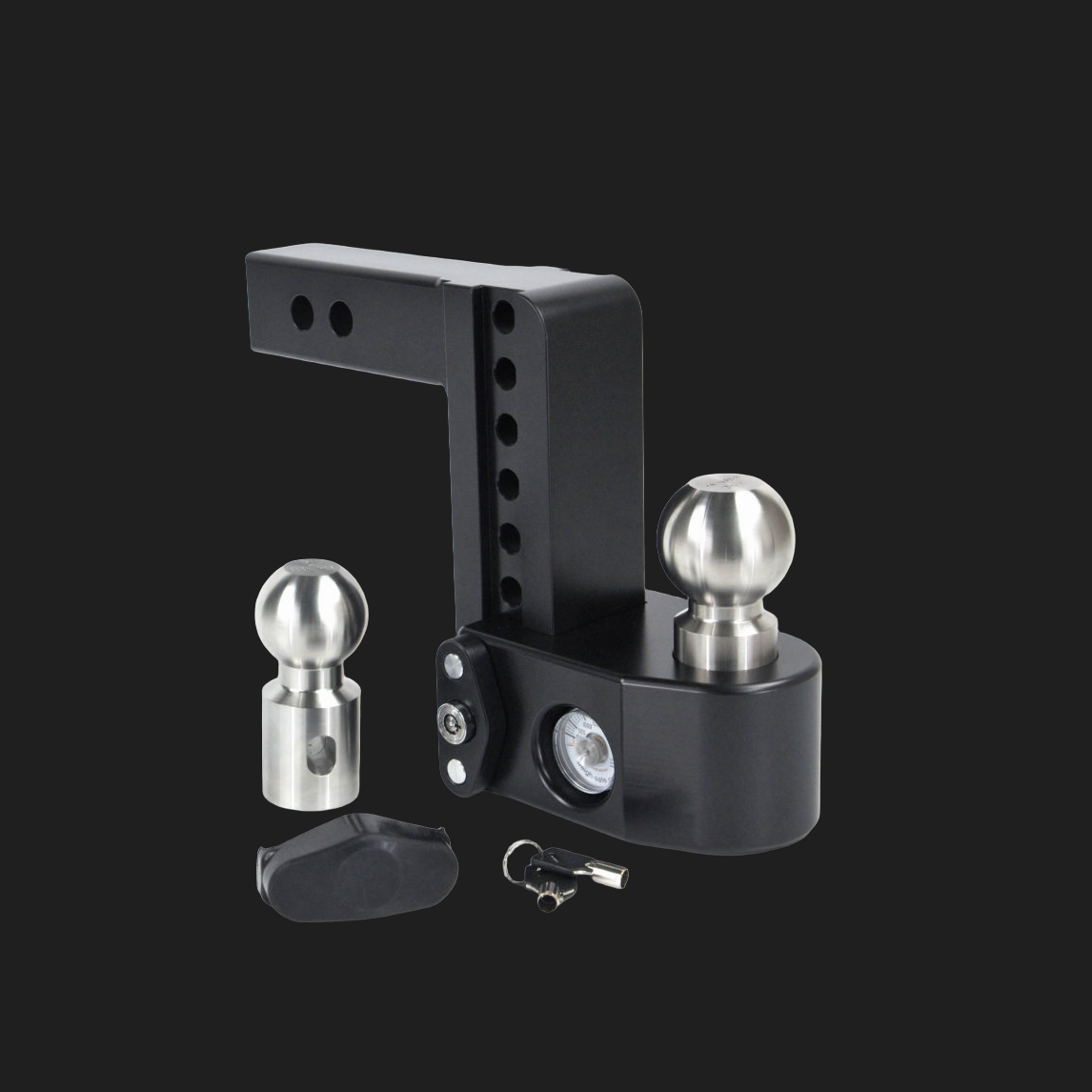 6" Cerakote Black Weigh Safe Drop Hitch (Aluminum)