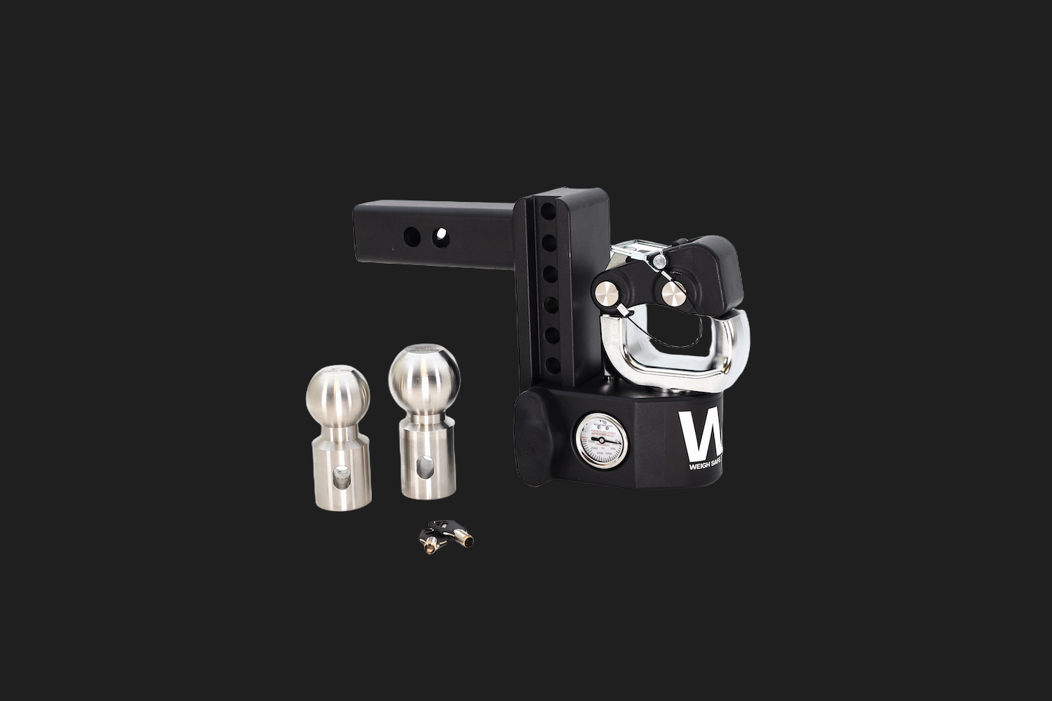 Weigh Safe Steel Pintle Hitch 6" Drop — 2" Shank (Pintle + Tow Balls)