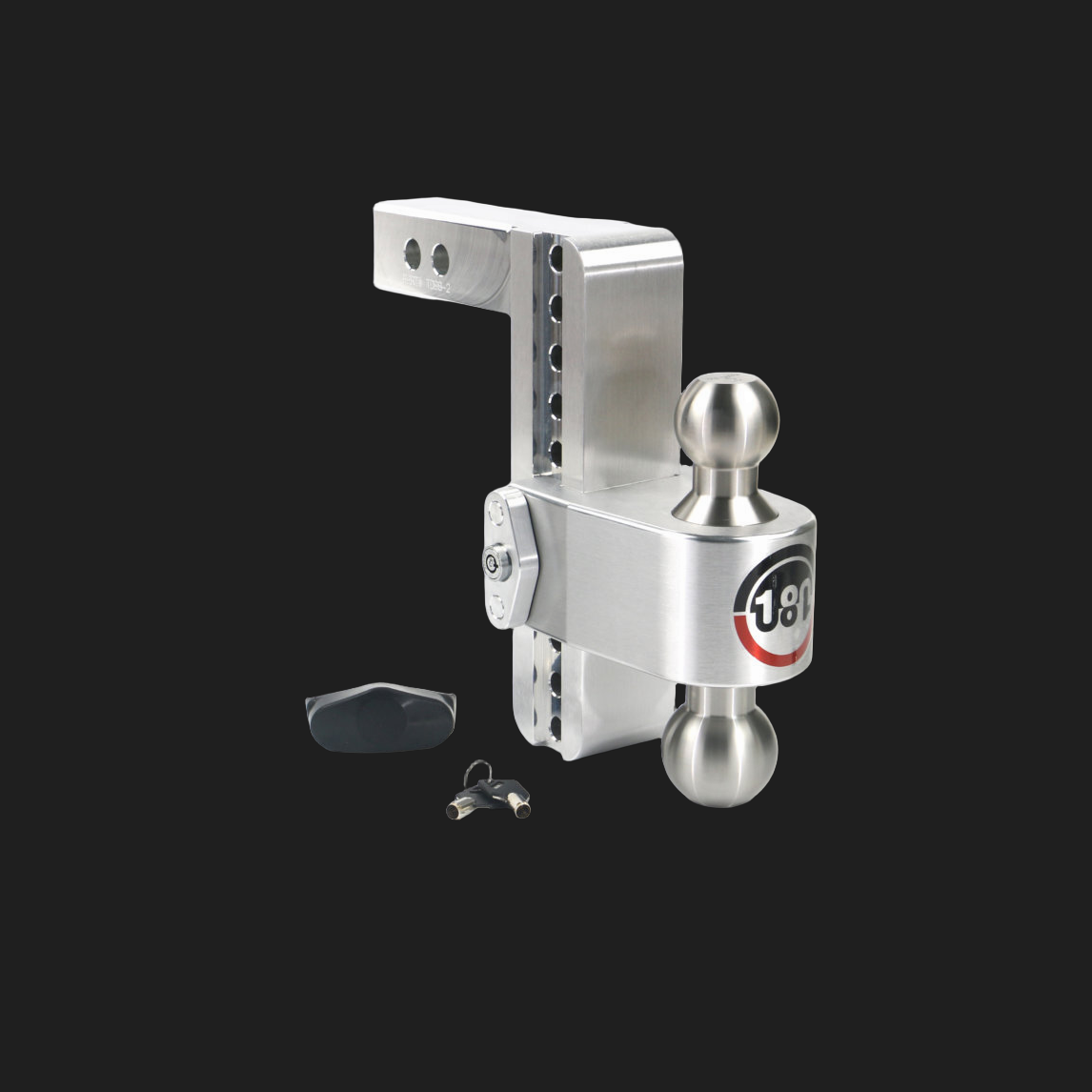 8" Weigh Safe 180° Drop Hitch (Stainless or Chrome Ball)