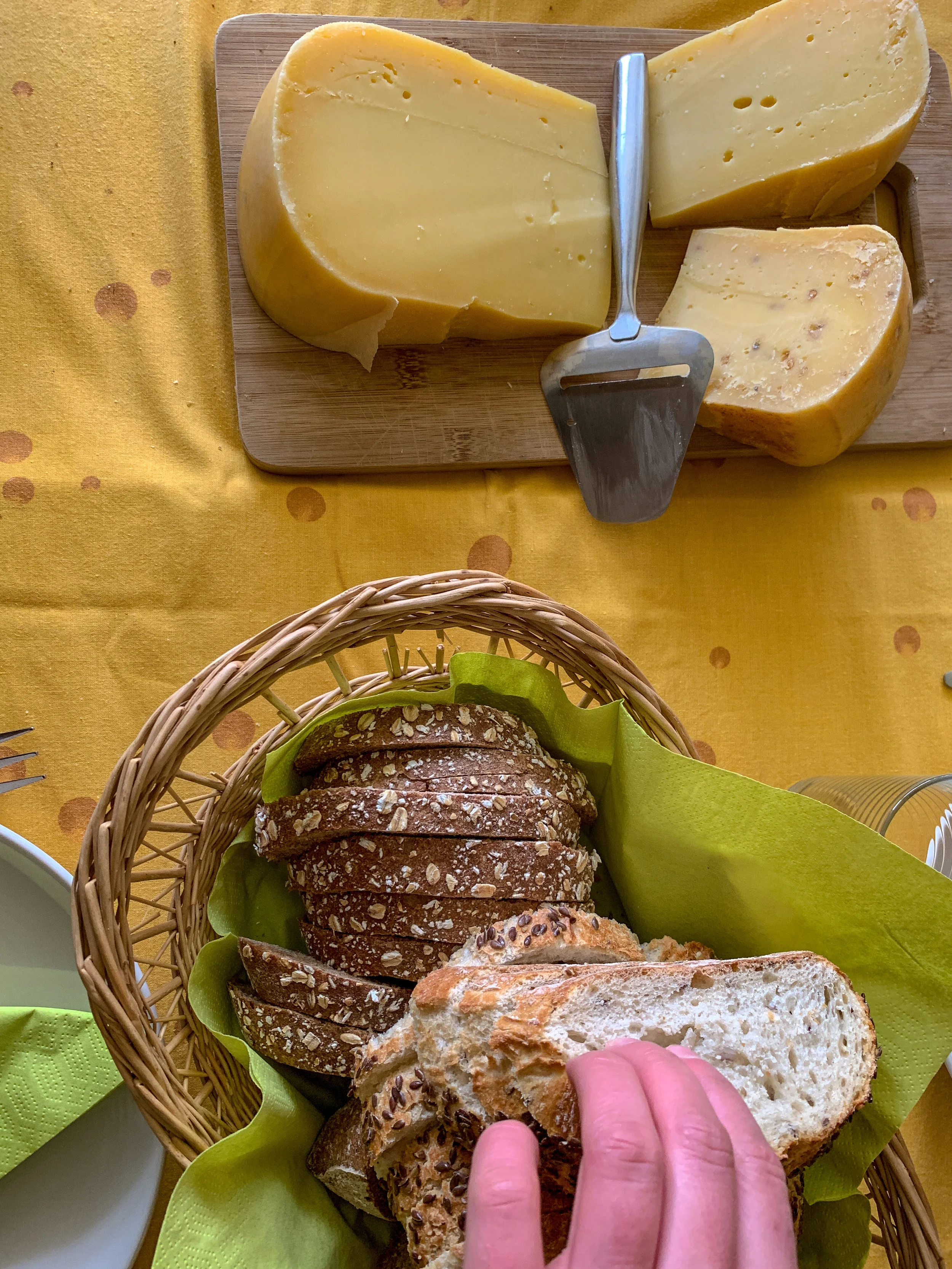 A simple Dutch cheese plate.