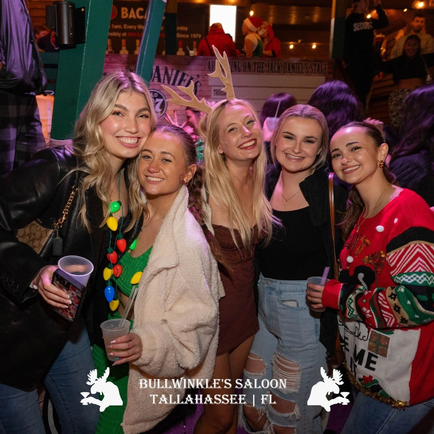 Ugly Sweater Bulls Collegenight Thursday Tonight! Open @ 8pm running your favorite special!⁠
⁠Full album on: facebook.com/thirstymoose⁠
Photo cred: @razor32308⁠
⁠
Always 21+⁠
#staythirsty