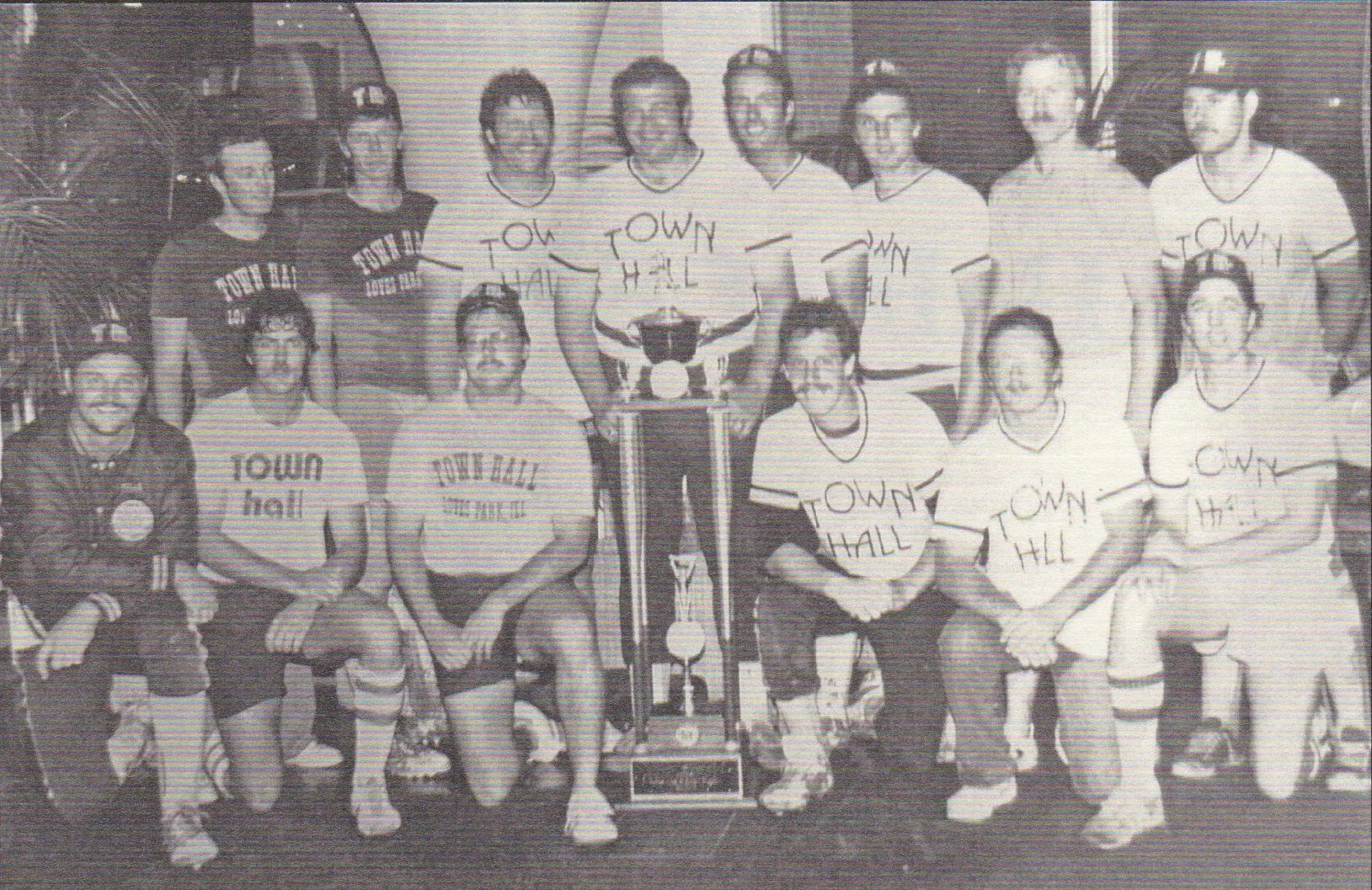 (Back L-R) Bob Parvin, Mike Emerson, Larry Hinerichsen, Jerry Fiordelisi, Don Wesling, Gary Miles, Mike Weiskercher, John "Arky" Manis (Front L-R) Mark Austin, Jim Merchant, Kurt Stellern, Mike Carroll, John Wood, Tom Taylor